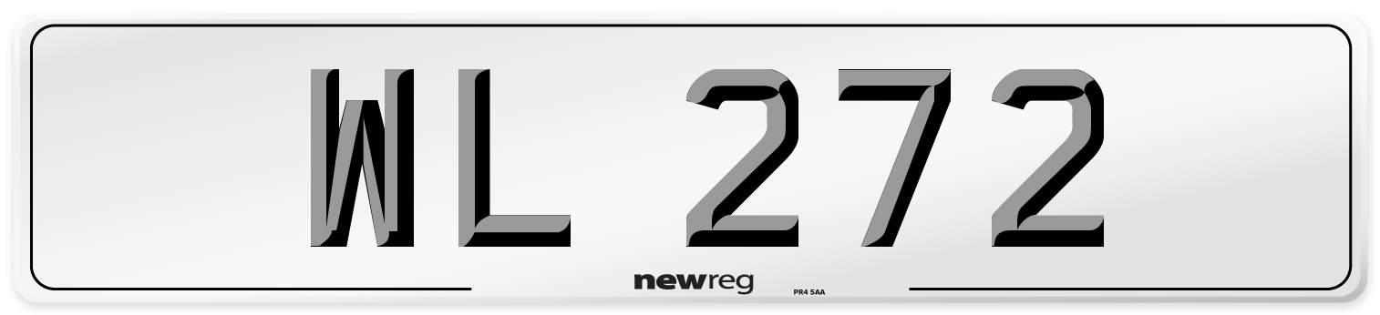 WL 272 Number Plate from New Reg